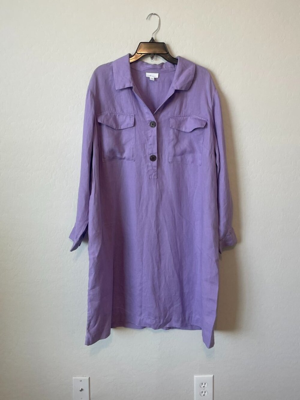 J. Jill Love Linen Purple Tunic Dress XL